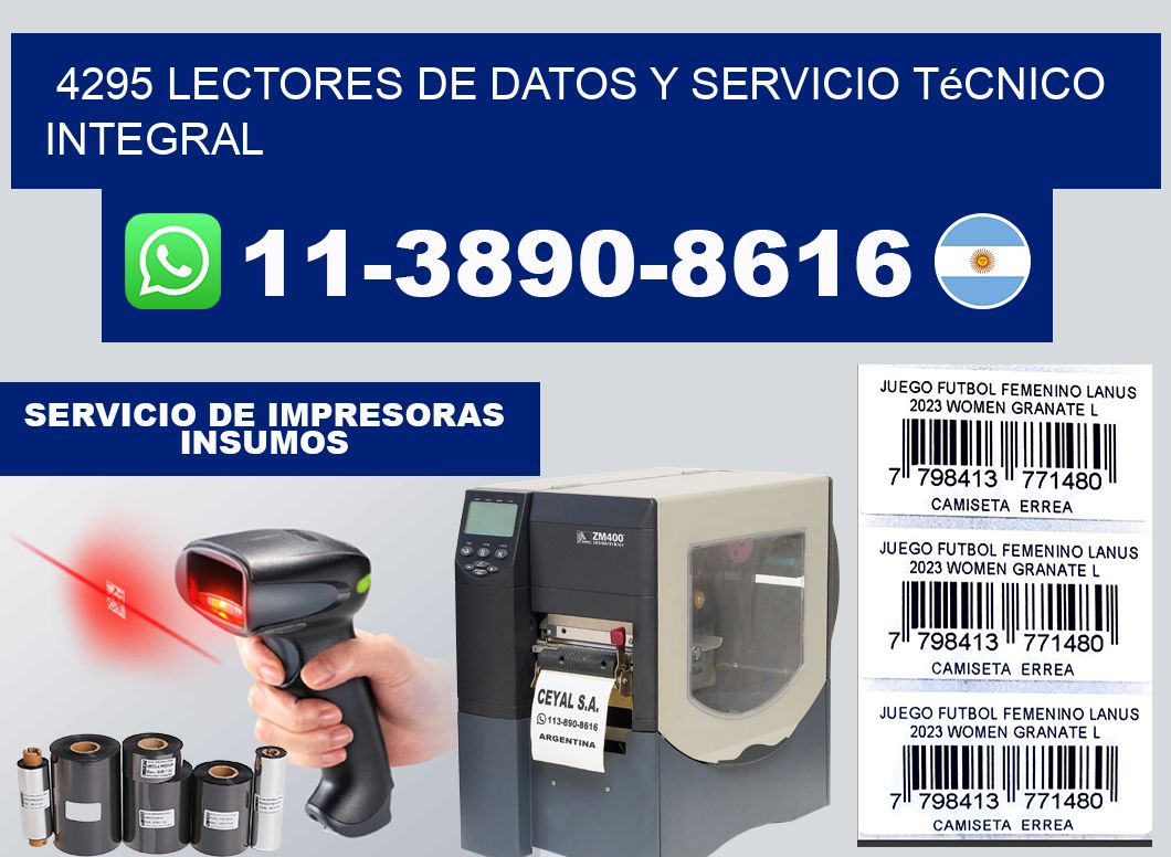 4295 Lectores de Datos y Servicio Técnico Integral
