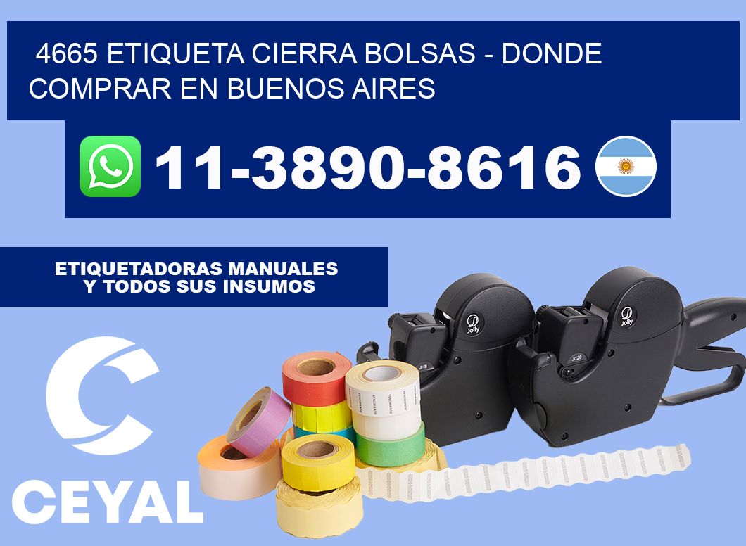 4665 etiqueta Cierra Bolsas - Donde Comprar en Buenos Aires