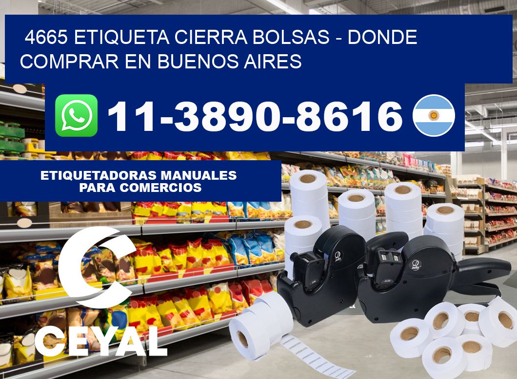 4665 etiqueta Cierra Bolsas - Donde Comprar en Buenos Aires
