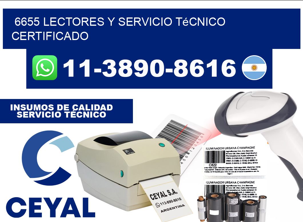 6655 Lectores y Servicio Técnico Certificado