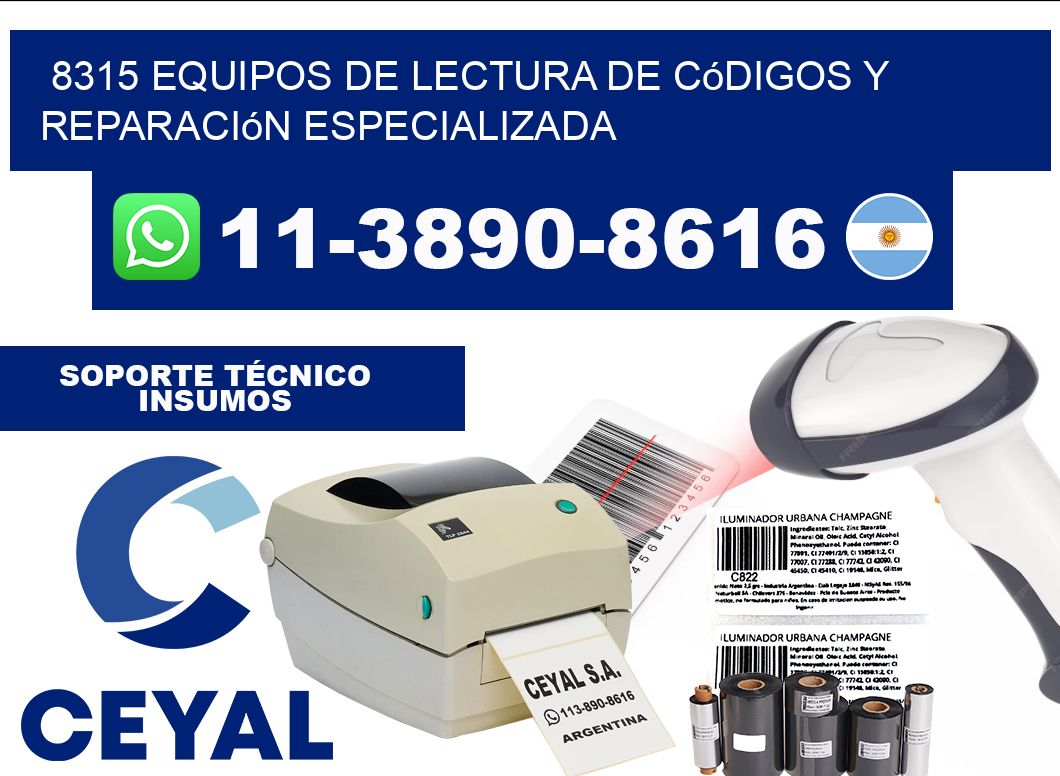 8315 Equipos de Lectura de códigos y Reparación Especializada