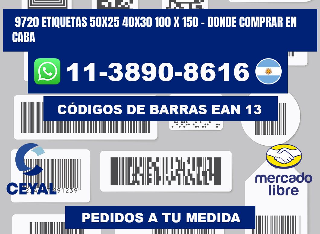 9720 etiquetas 50x25 40x30 100 x 150 - Donde Comprar en Caba