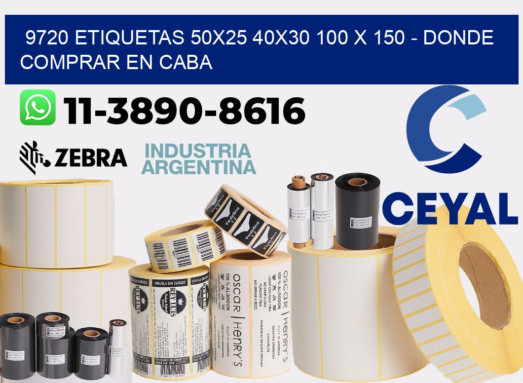 9720 etiquetas 50x25 40x30 100 x 150 - Donde Comprar en Caba