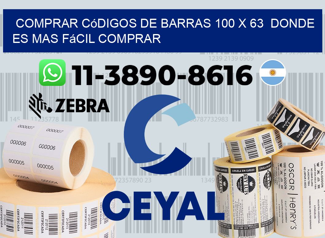Comprar códigos de barras 100 x 63  Donde es mas fácil comprar