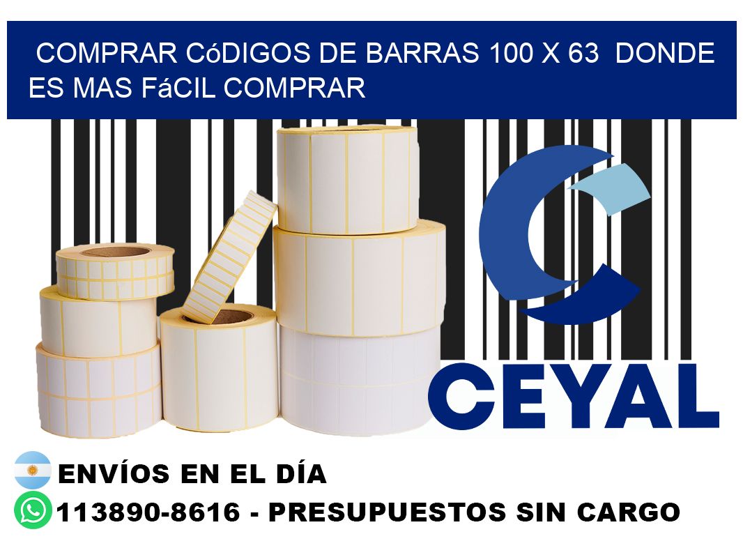 Comprar códigos de barras 100 x 63  Donde es mas fácil comprar