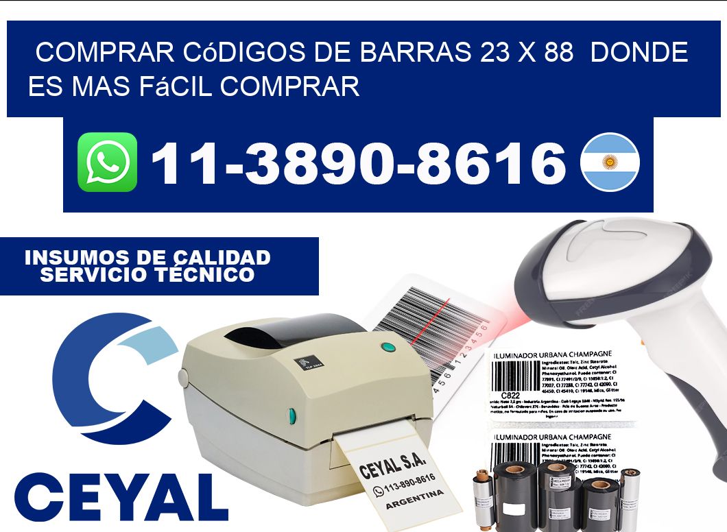 Comprar códigos de barras 23 x 88  Donde es mas fácil comprar