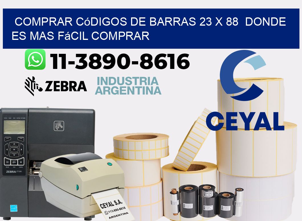 Comprar códigos de barras 23 x 88  Donde es mas fácil comprar