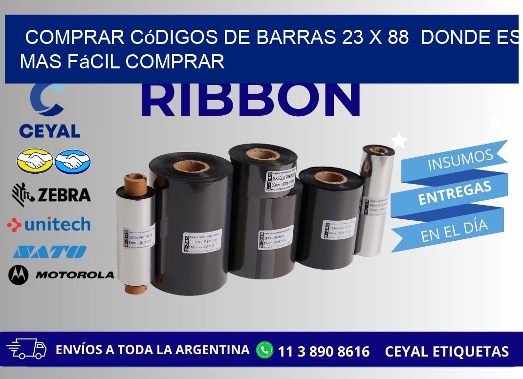 Comprar códigos de barras 23 x 88  Donde es mas fácil comprar