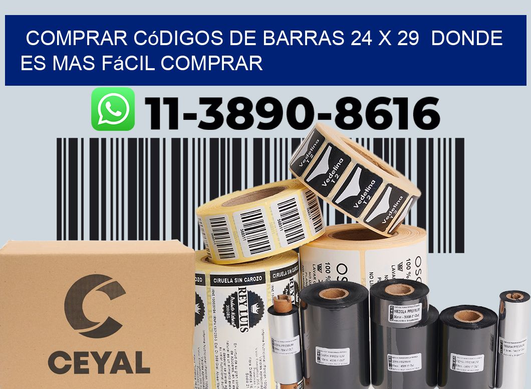 Comprar códigos de barras 24 x 29 Donde es mas fácil comprar