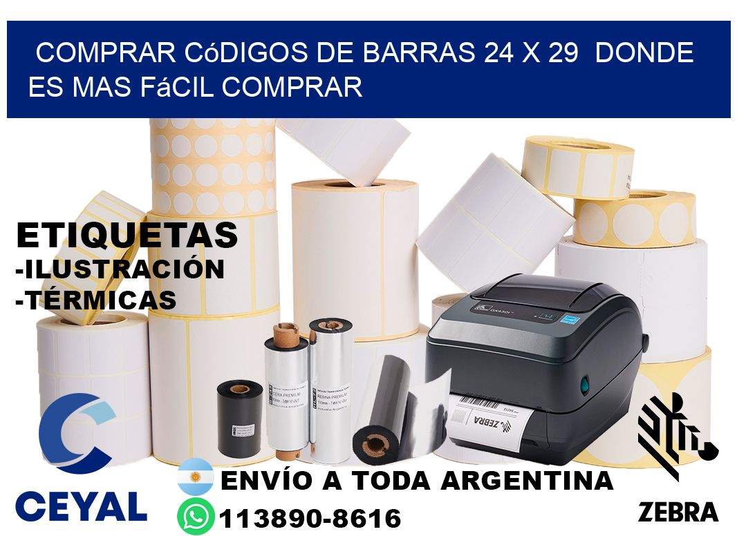 Comprar códigos de barras 24 x 29 Donde es mas fácil comprar