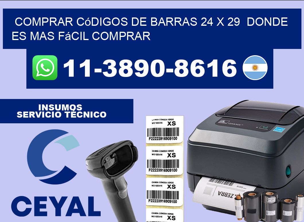 Comprar códigos de barras 24 x 29 Donde es mas fácil comprar