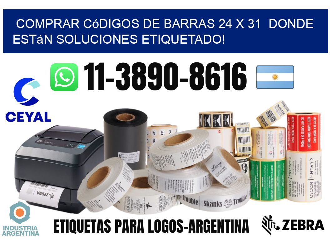 Comprar códigos de barras 24 x 31 donde están soluciones etiquetado!