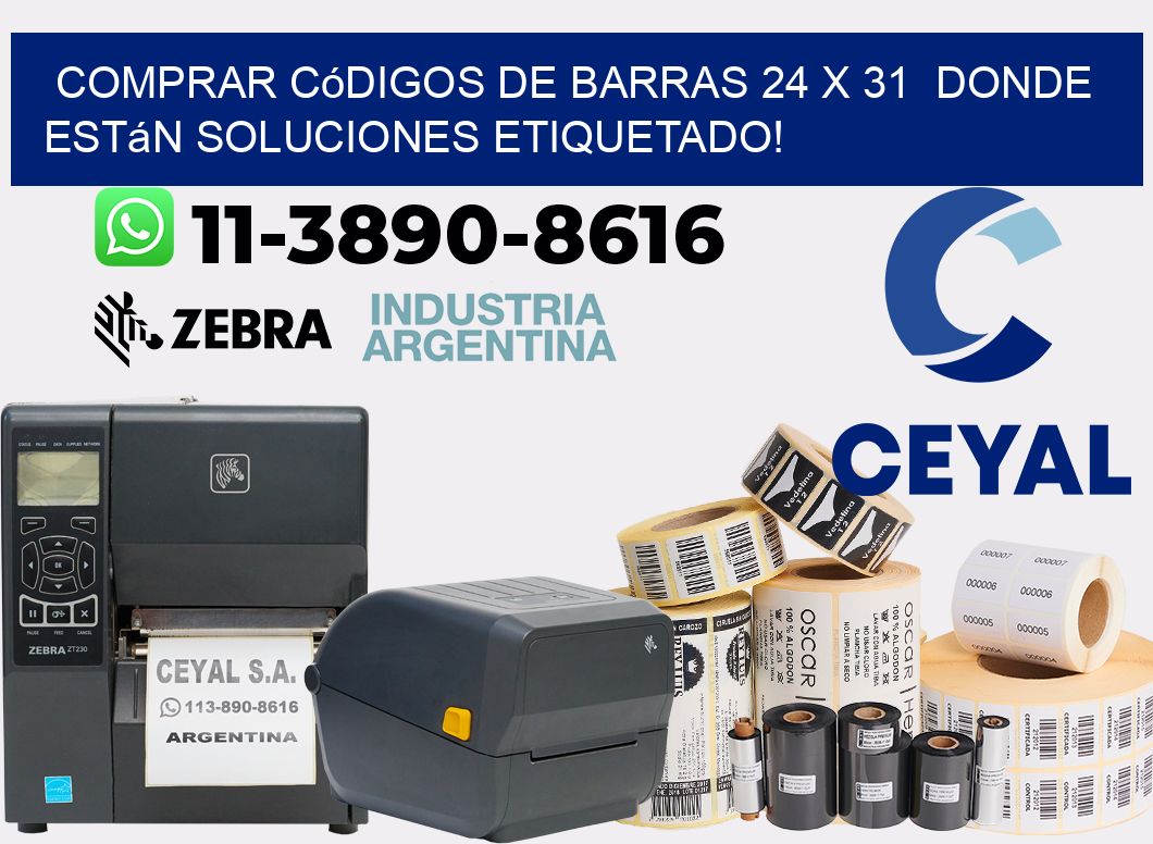 Comprar códigos de barras 24 x 31 donde están soluciones etiquetado!