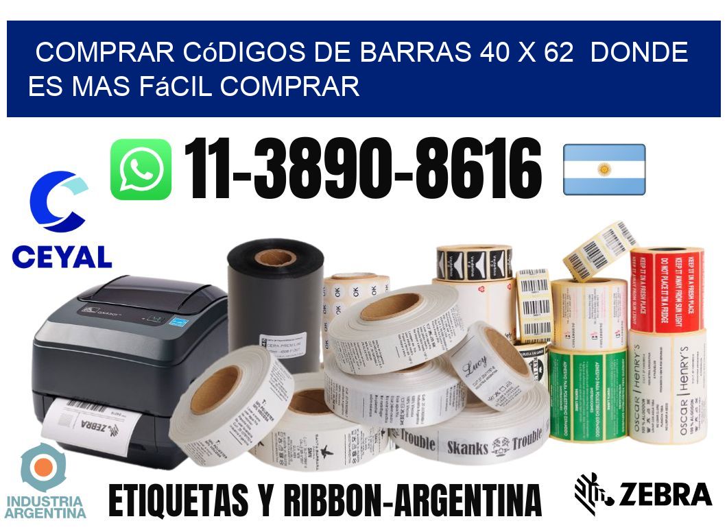 Comprar códigos de barras 40 x 62 Donde es mas fácil comprar
