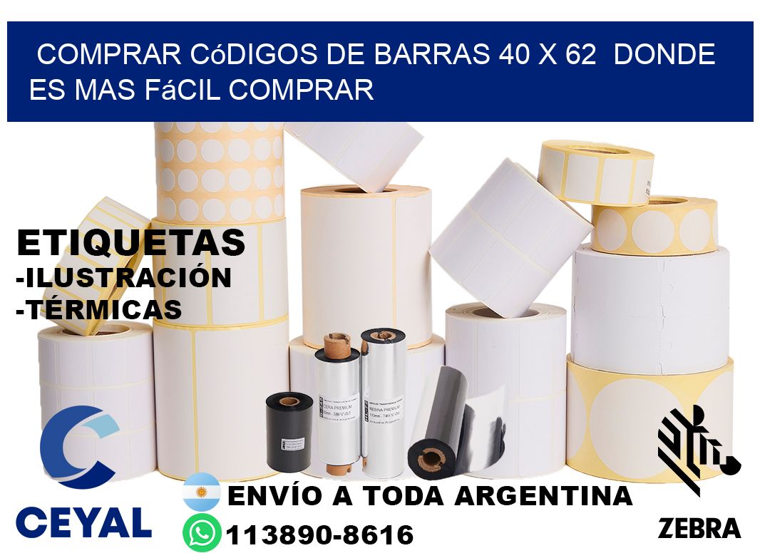 Comprar códigos de barras 40 x 62 Donde es mas fácil comprar