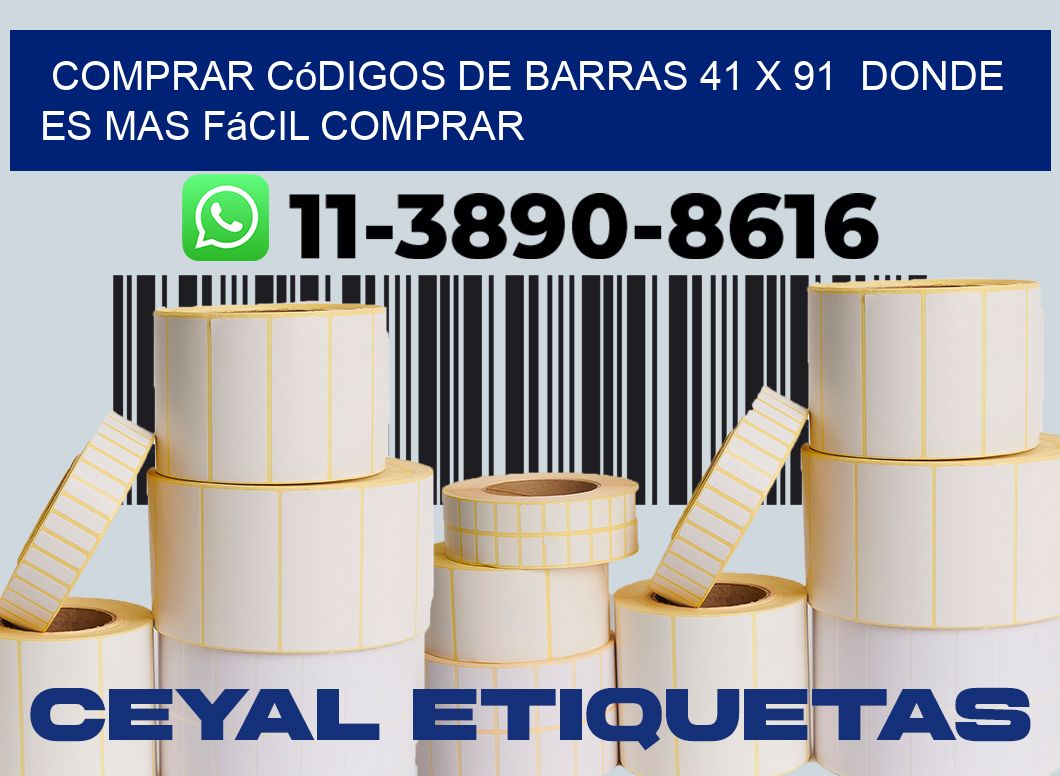 Comprar códigos de barras 41 x 91 Donde es mas fácil comprar