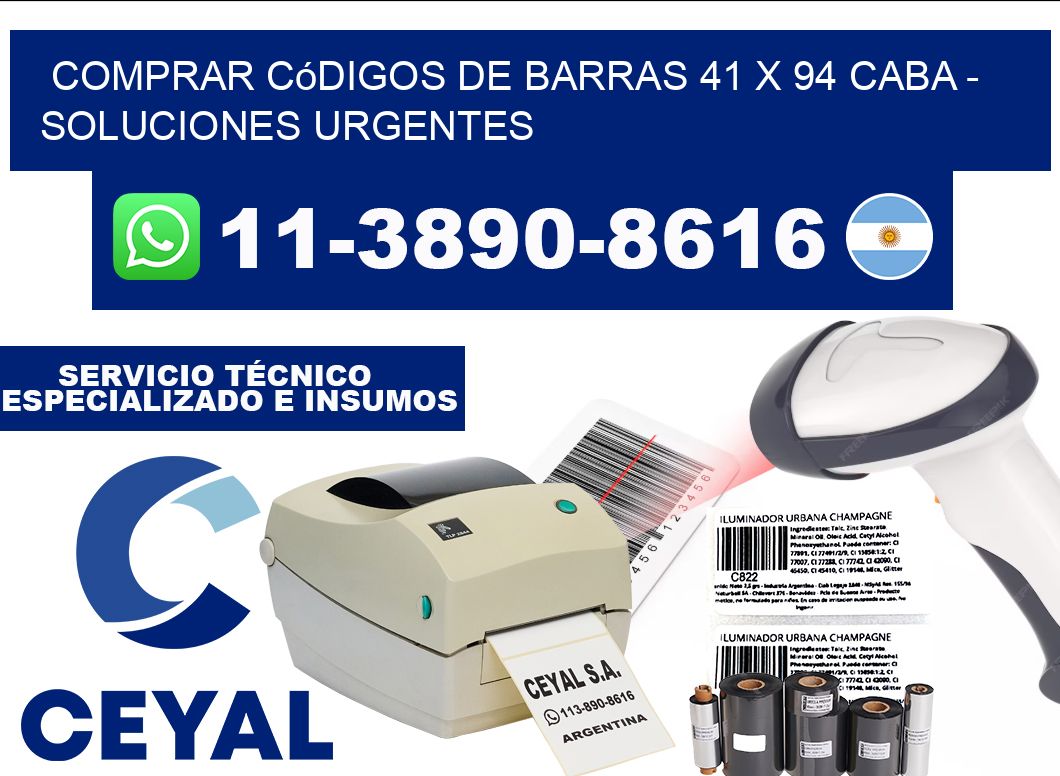 Comprar códigos de barras 41 x 94 CABA - soluciones urgentes