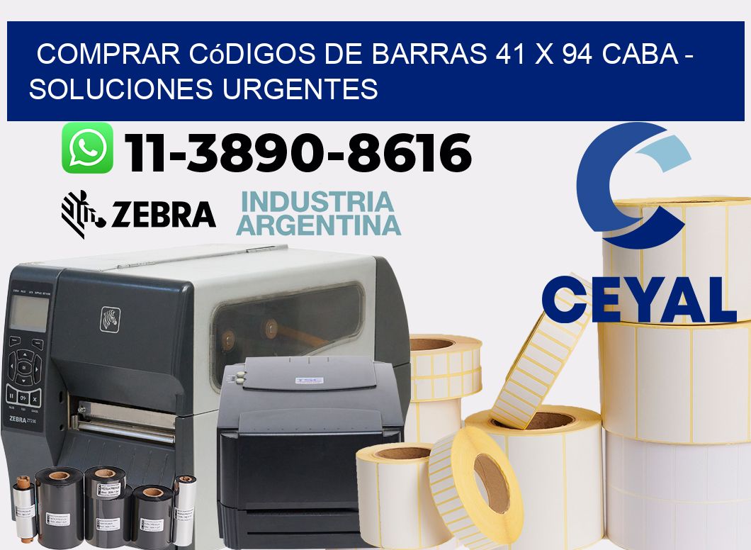 Comprar códigos de barras 41 x 94 CABA - soluciones urgentes