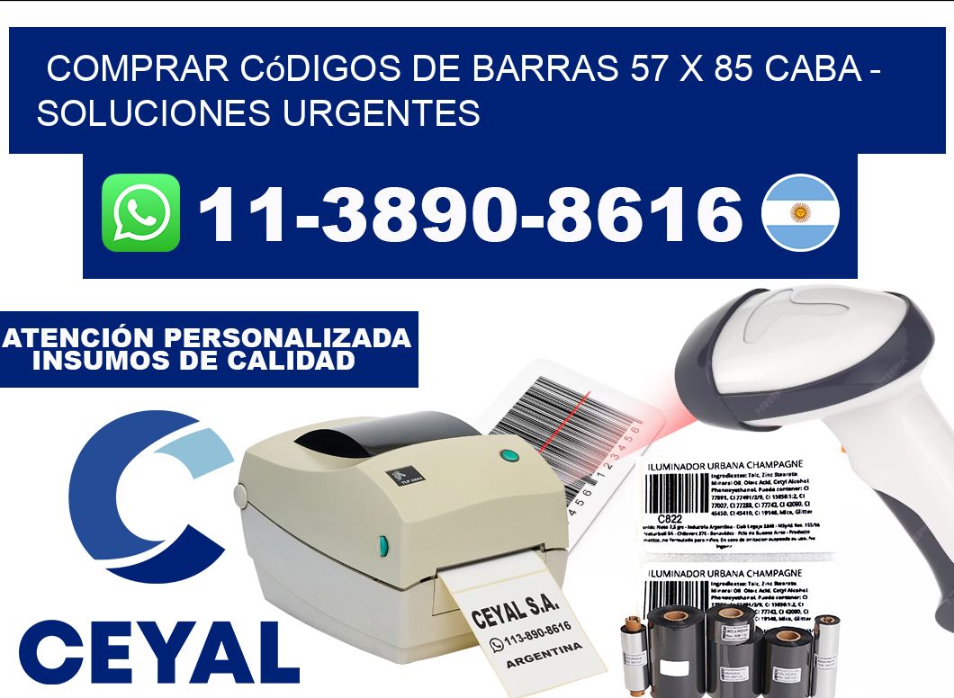 Comprar códigos de barras 57 x 85 CABA - soluciones urgentes
