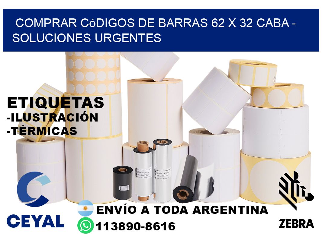 Comprar códigos de barras 62 x 32 CABA - soluciones urgentes