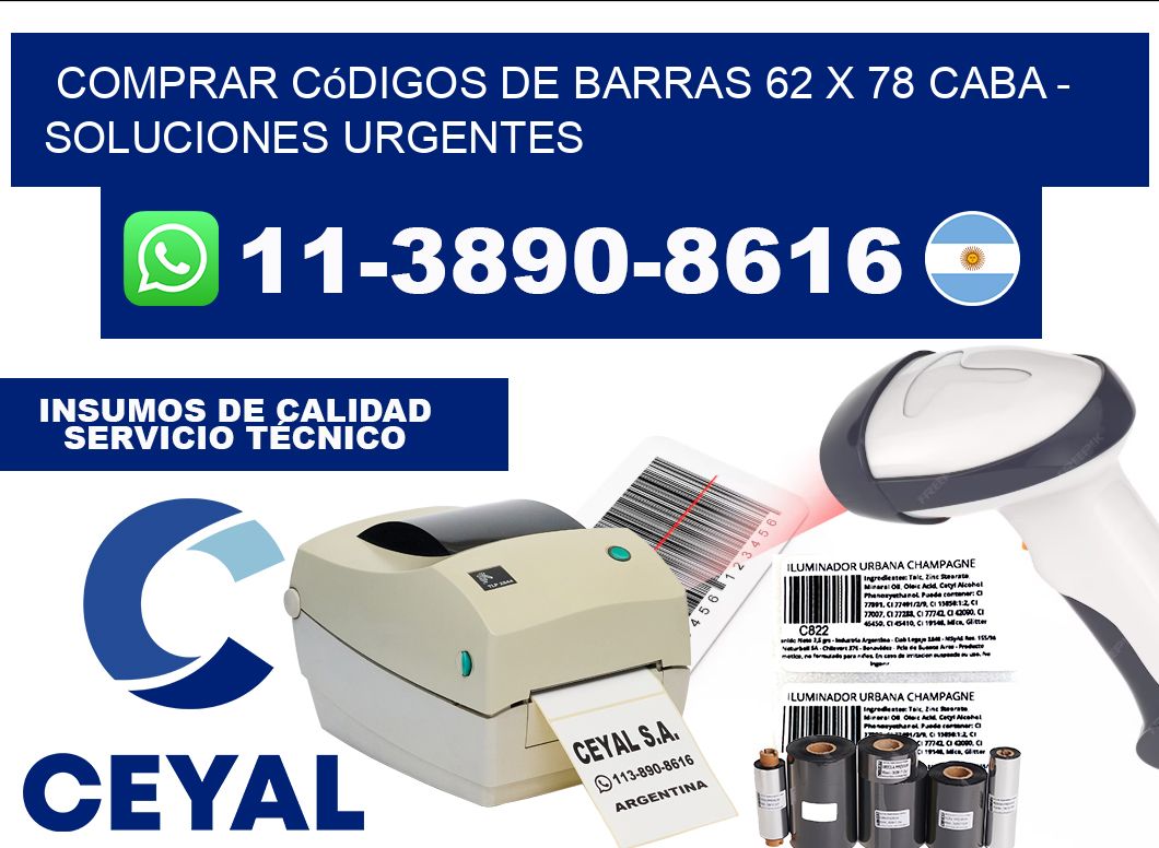 Comprar códigos de barras 62 x 78 CABA - soluciones urgentes