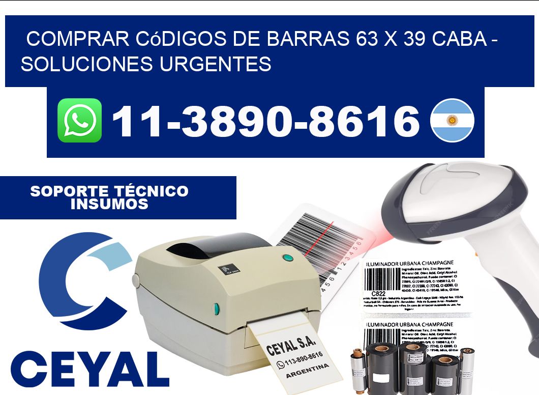 Comprar códigos de barras 63 x 39 CABA - soluciones urgentes