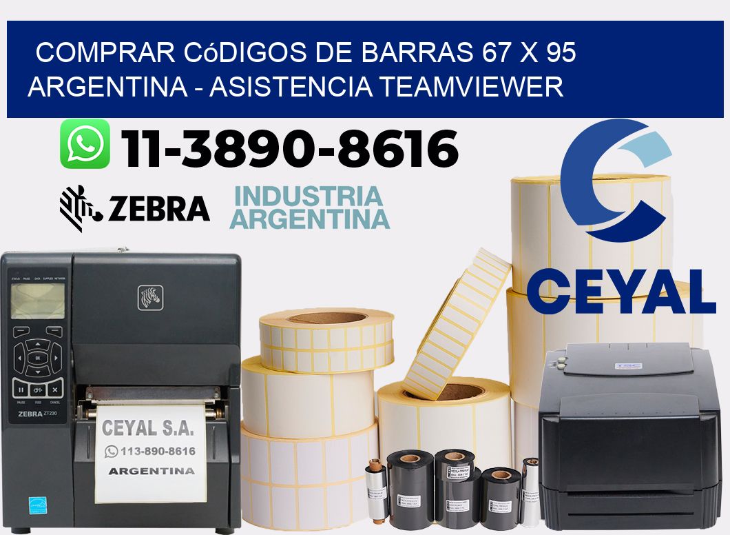 Comprar códigos de barras 67 x 95 argentina - asistencia teamviewer