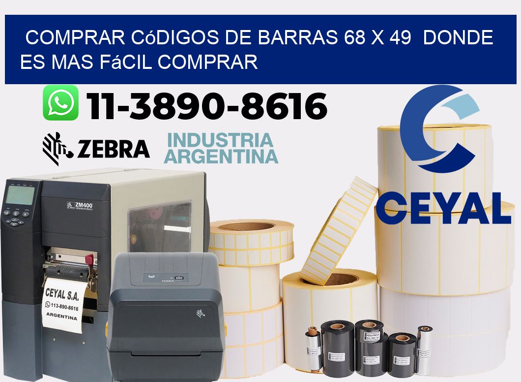 Comprar códigos de barras 68 x 49  Donde es mas fácil comprar