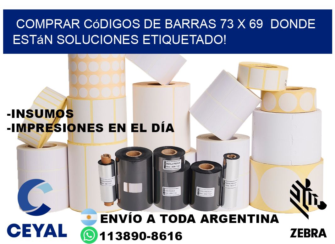 Comprar códigos de barras 73 x 69  donde están soluciones etiquetado!