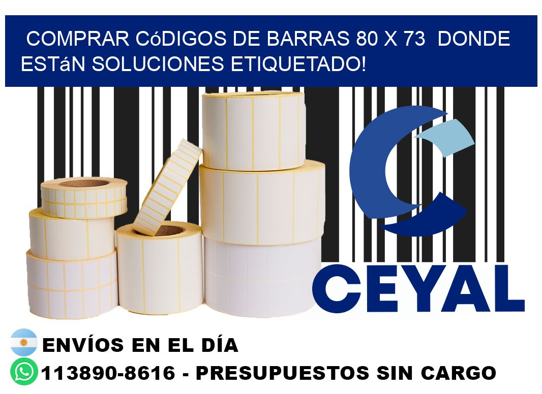 Comprar códigos de barras 80 x 73 donde están soluciones etiquetado!