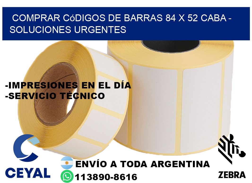 Comprar códigos de barras 84 x 52 CABA - soluciones urgentes