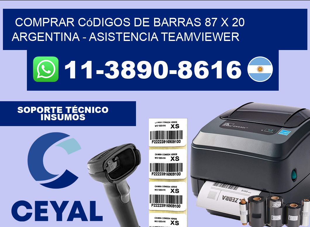 Comprar códigos de barras 87 x 20 argentina – asistencia teamviewer