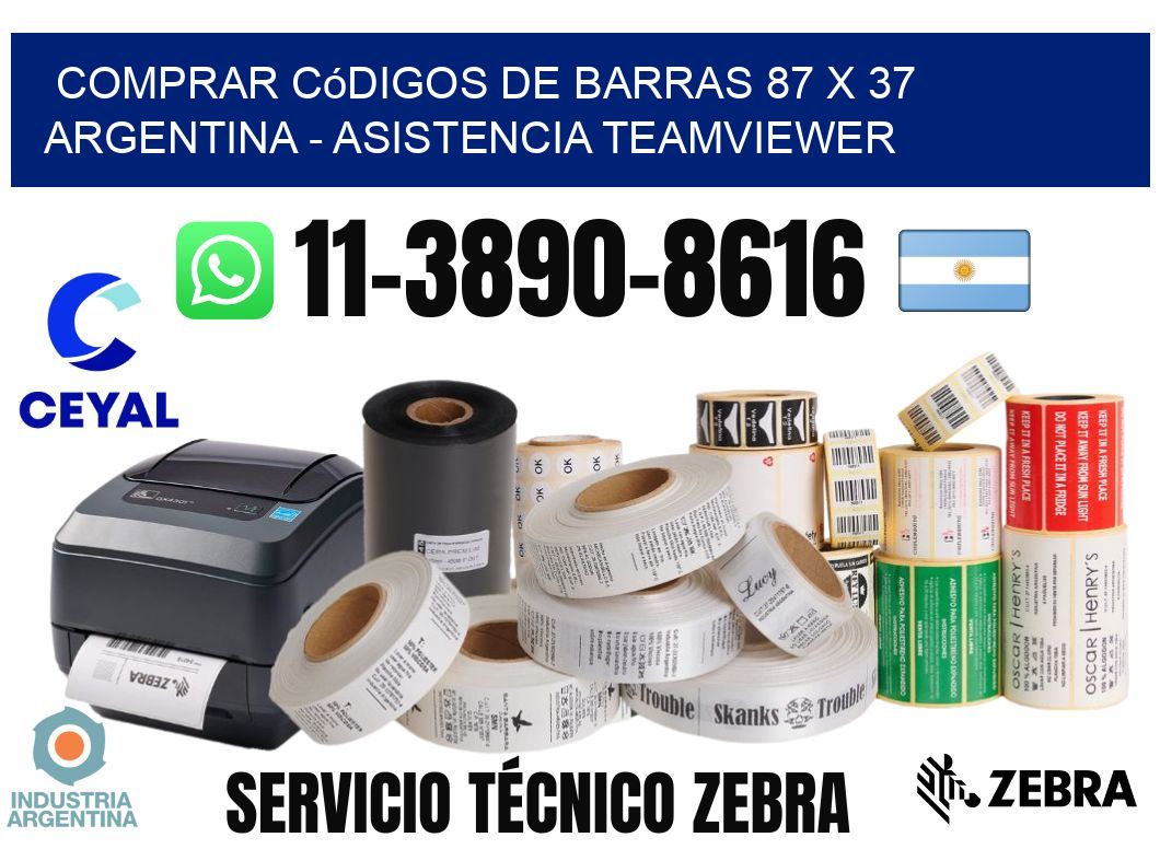 Comprar códigos de barras 87 x 37 argentina - asistencia teamviewer