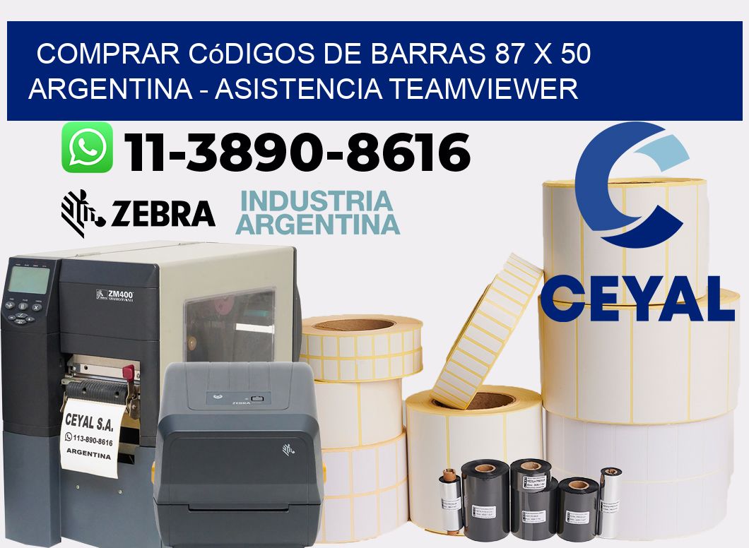 Comprar códigos de barras 87 x 50 argentina - asistencia teamviewer