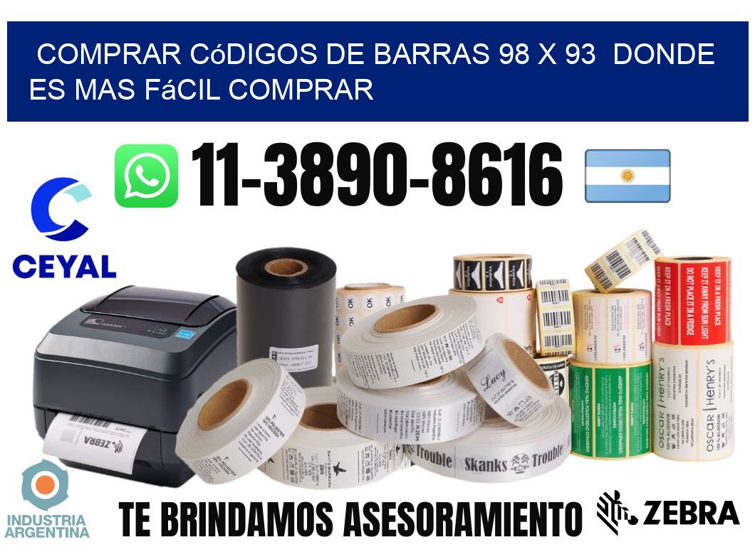 Comprar códigos de barras 98 x 93  Donde es mas fácil comprar