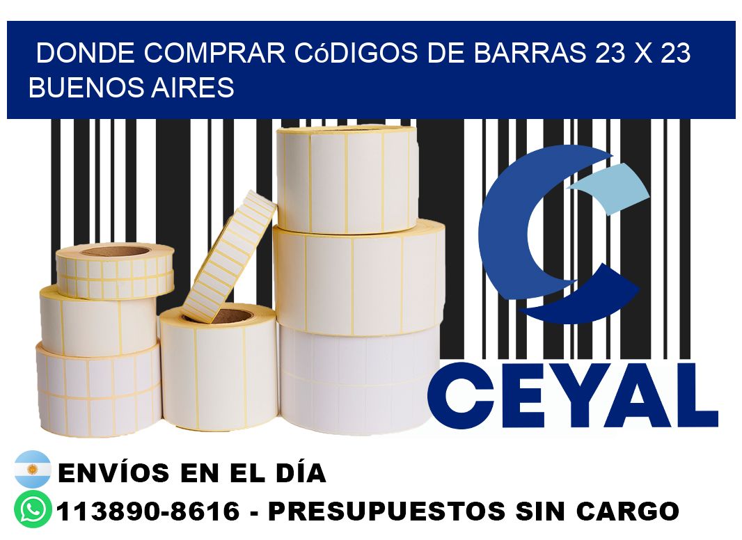 Donde Comprar códigos de barras 23 x 23  Buenos Aires