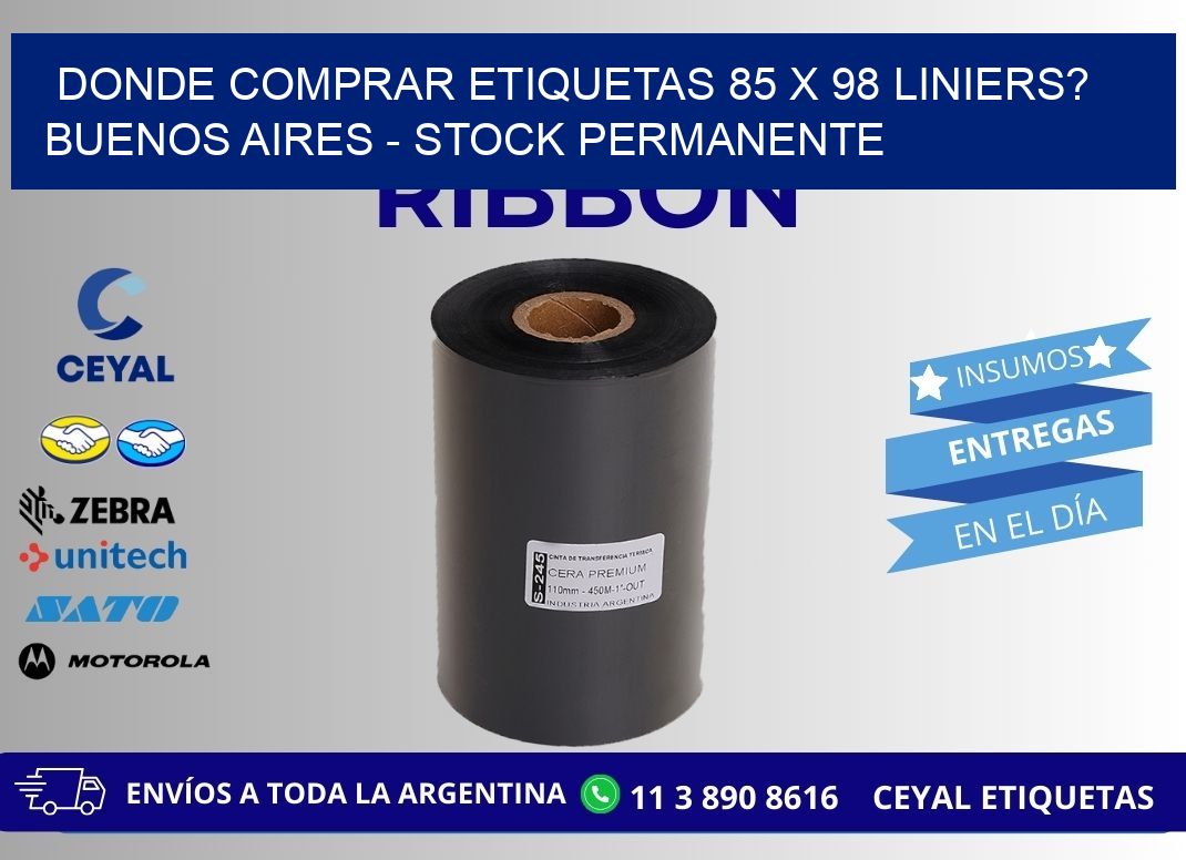 Donde Comprar etiquetas 85 x 98 LINIERS? Buenos Aires - Stock permanente