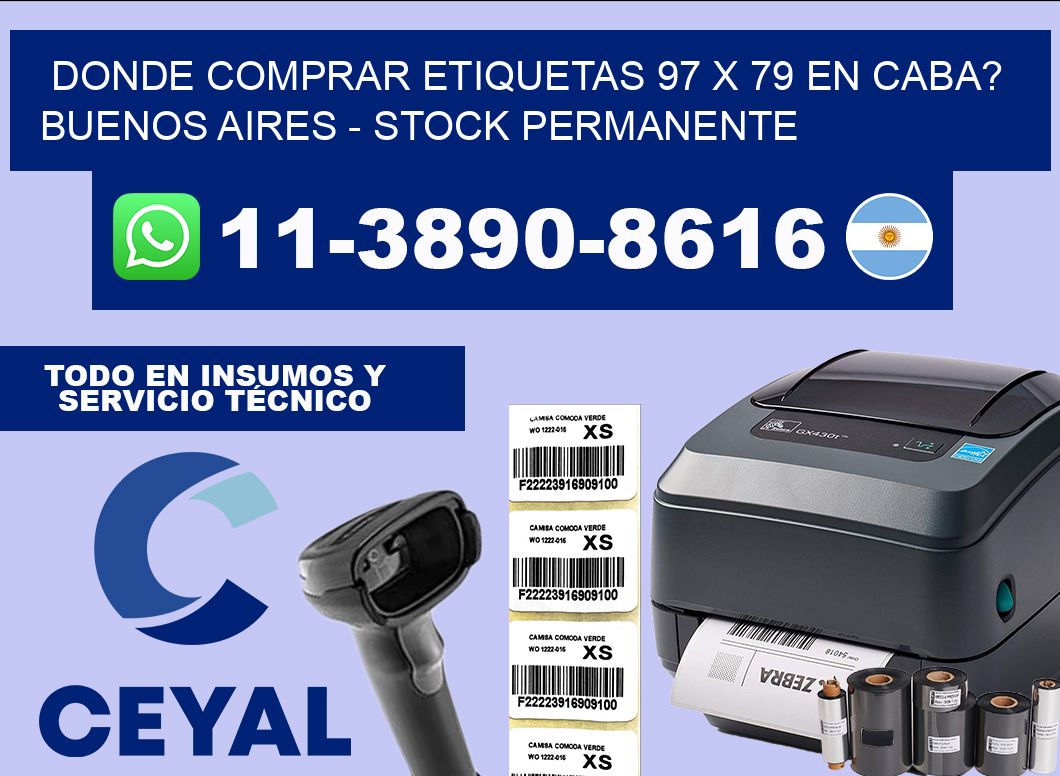 Donde Comprar etiquetas 97 x 79 en CABA? Buenos Aires – Stock permanente