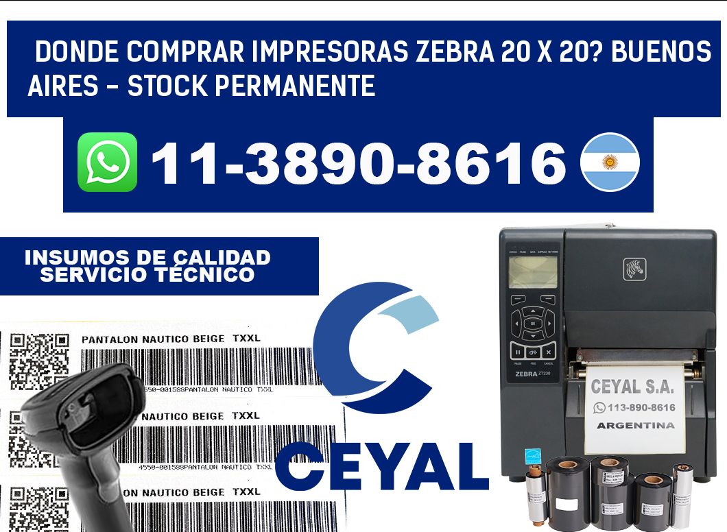 Donde Comprar impresoras zebra 20 x 20? Buenos Aires - Stock permanente