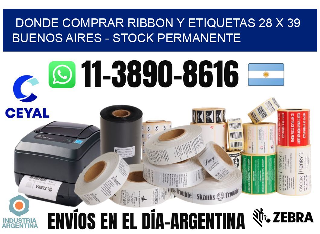 Donde Comprar ribbon y etiquetas 28 x 39 Buenos Aires - Stock permanente