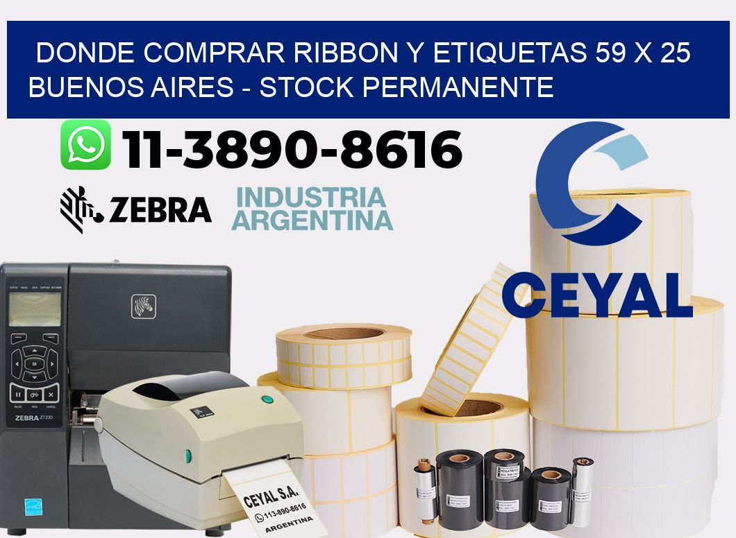 Donde Comprar ribbon y etiquetas 59 x 25 Buenos Aires - Stock permanente