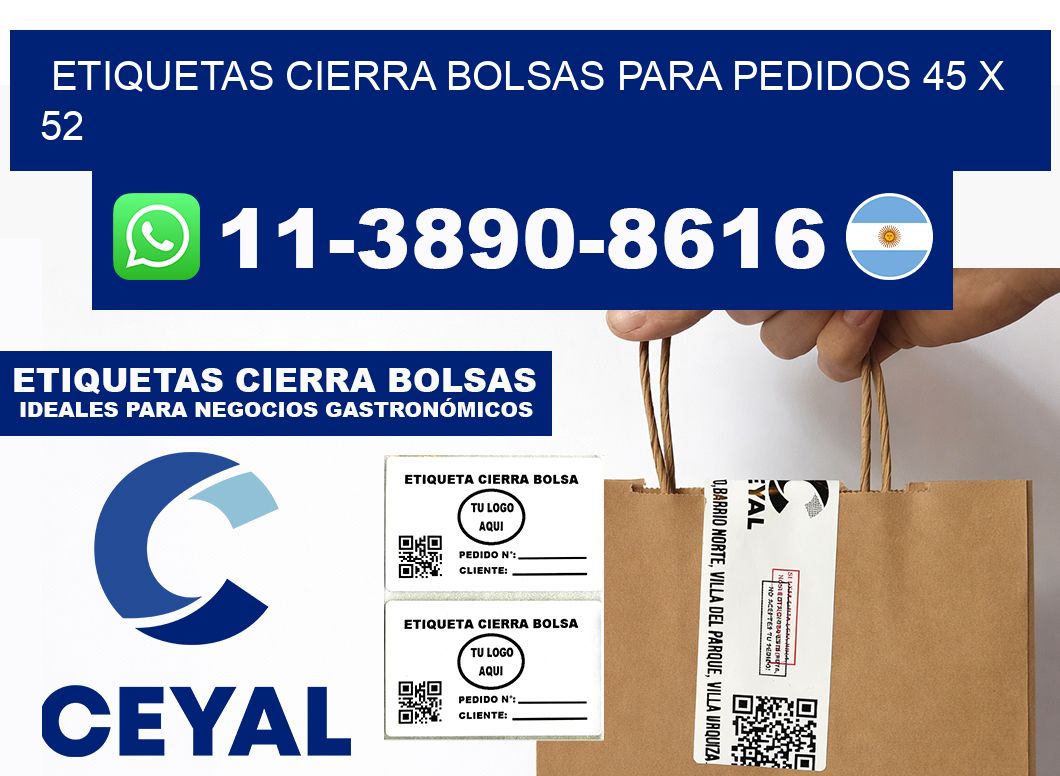 ETIQUETAS CIERRA BOLSAS PARA PEDIDOS 45 x 52