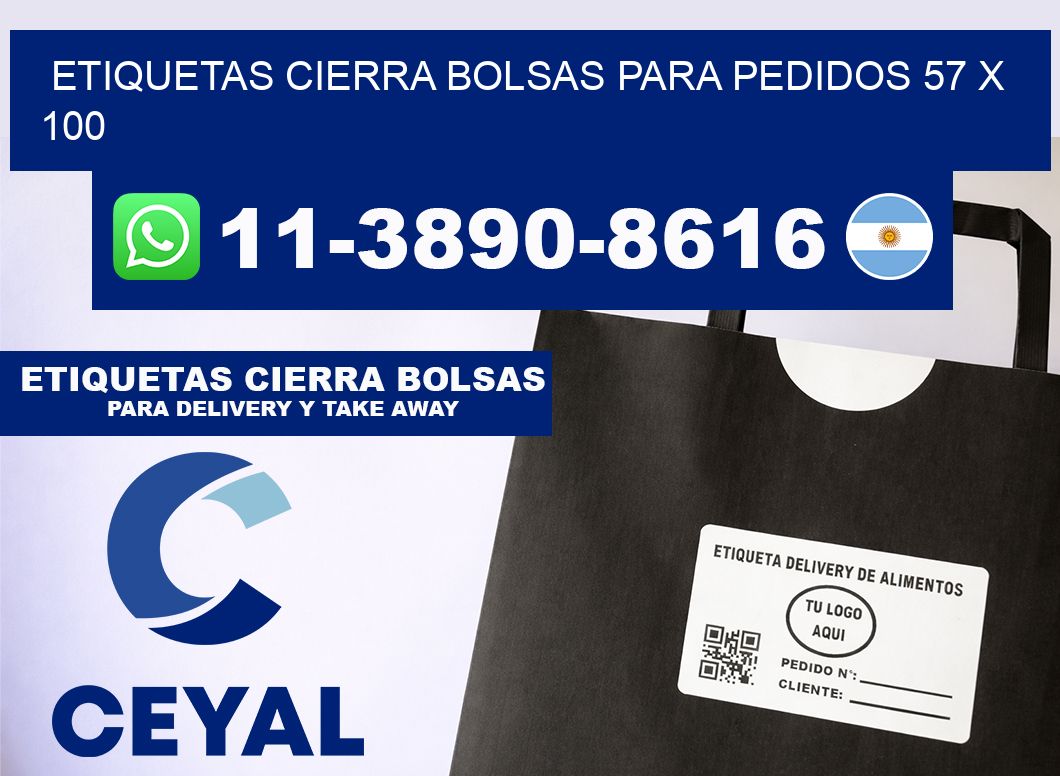 ETIQUETAS CIERRA BOLSAS PARA PEDIDOS 57 x 100