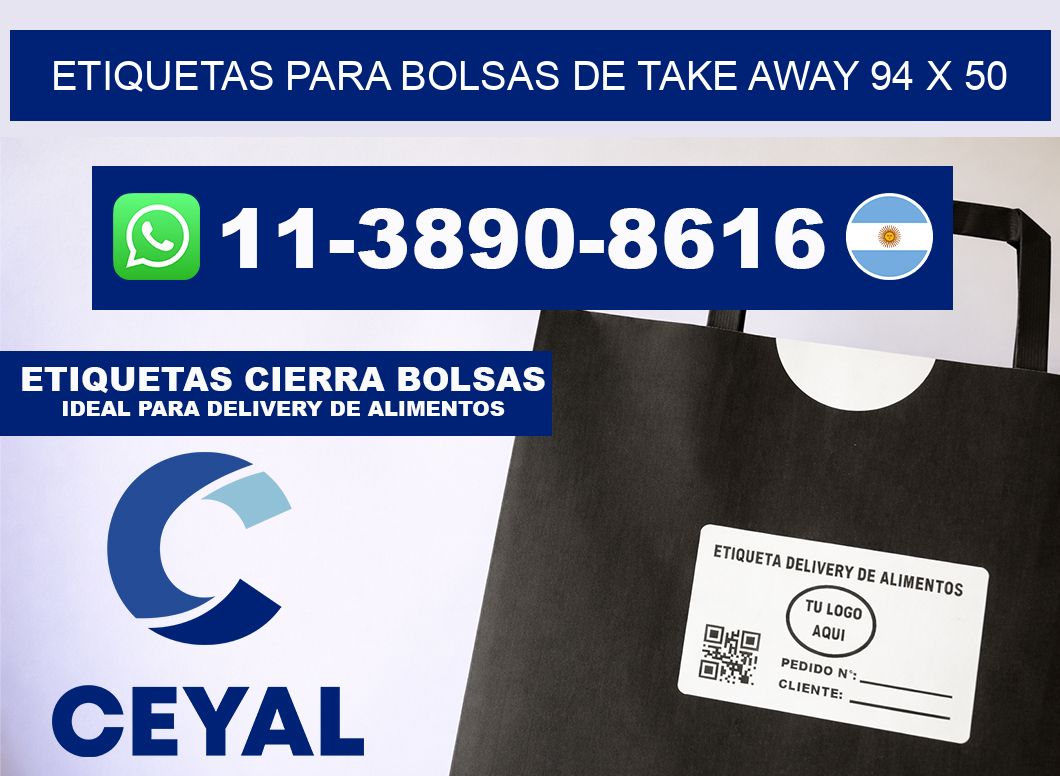 ETIQUETAS PARA BOLSAS DE TAKE AWAY 94 x 50