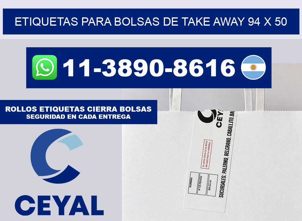 ETIQUETAS PARA BOLSAS DE TAKE AWAY 94 x 50