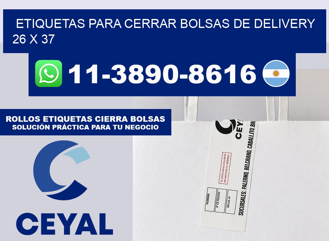 ETIQUETAS PARA CERRAR BOLSAS DE DELIVERY 26 x 37