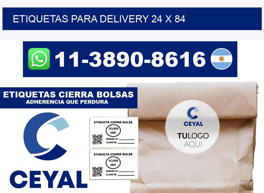 ETIQUETAS PARA DELIVERY 24 x 84