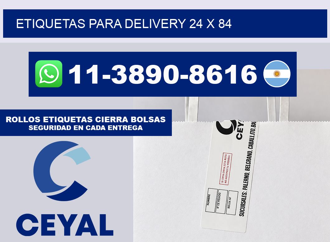 ETIQUETAS PARA DELIVERY 24 x 84