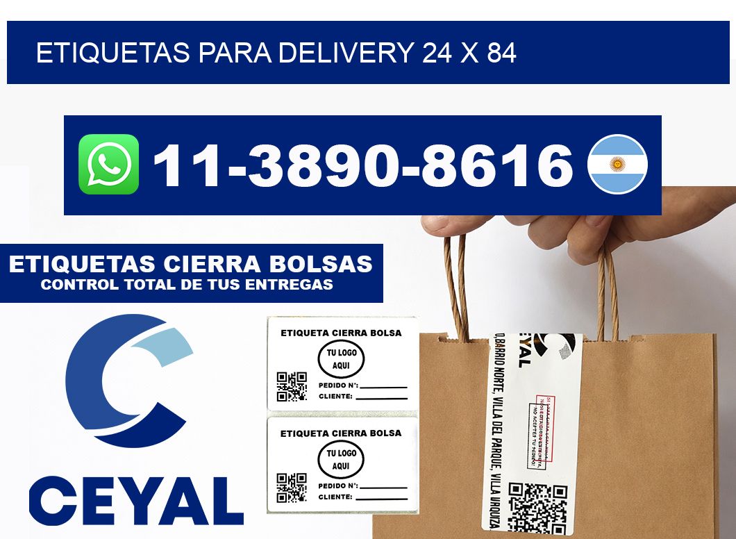 ETIQUETAS PARA DELIVERY 24 x 84