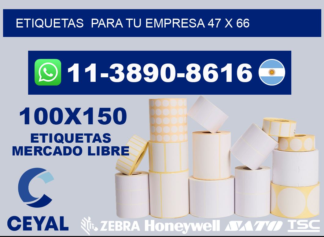 Etiquetas  para tu empresa 47 x 66